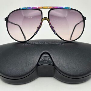 Alpina M1 2266239 Black Rainbow Titanium Frame Grey Lens Aviator Sunglasses 60mm